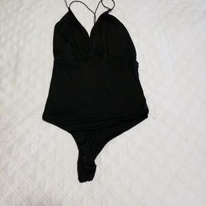 Black Halter Bodysuit